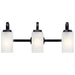 Myhouse Lighting Kichler - 55087BK - Three Light Bath - Kennewick - Black