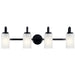 Myhouse Lighting Kichler - 55088BK - Four Light Bath - Kennewick - Black