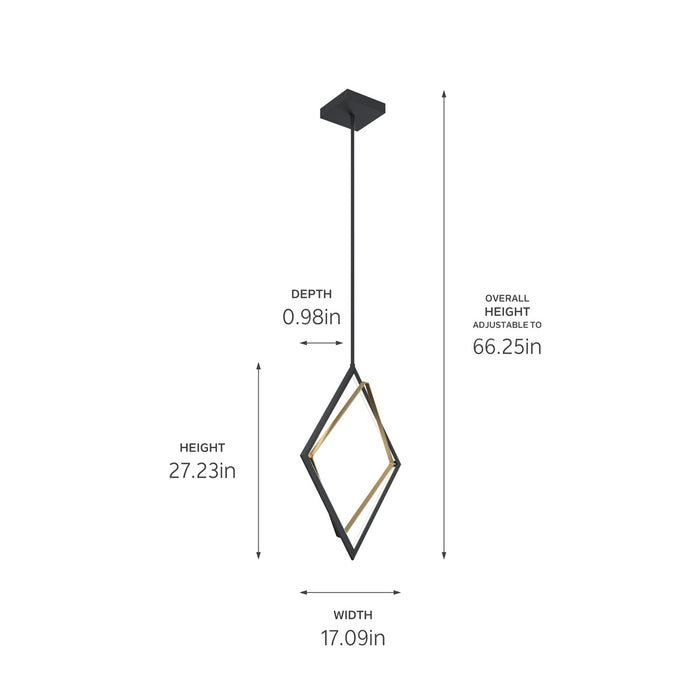 Myhouse Lighting Kichler - 84310MBK - LED Pendant - Darski - Matte Black