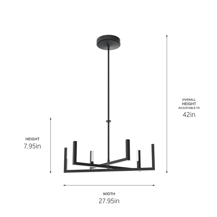 Myhouse Lighting Kichler - 84313MBK - LED Chandelier - Priam - Matte Black