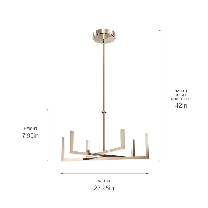 Myhouse Lighting Kichler - 84313PN - LED Chandelier - Priam - Polished Nickel