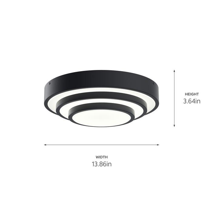 Myhouse Lighting Kichler - 84320MBK - LED Flush Mount - Dombard - Matte Black