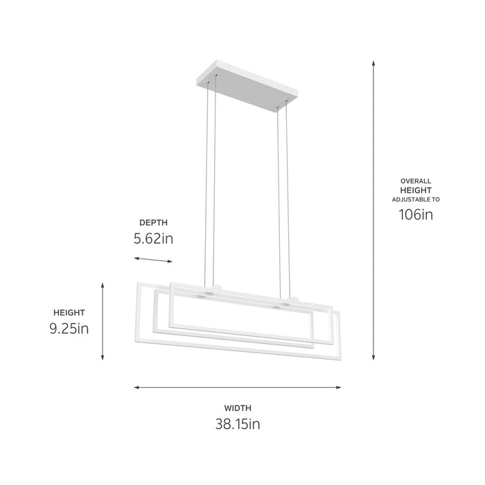 Myhouse Lighting Kichler - 84322WH - LED Linear Chandelier - Jestin - White