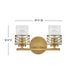Myhouse Lighting Hinkley - 50262LCB - LED Vanity - Della - Lacquered Brass