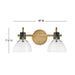 Myhouse Lighting Hinkley - 51112HB - LED Vanity - Argo - Heritage Brass