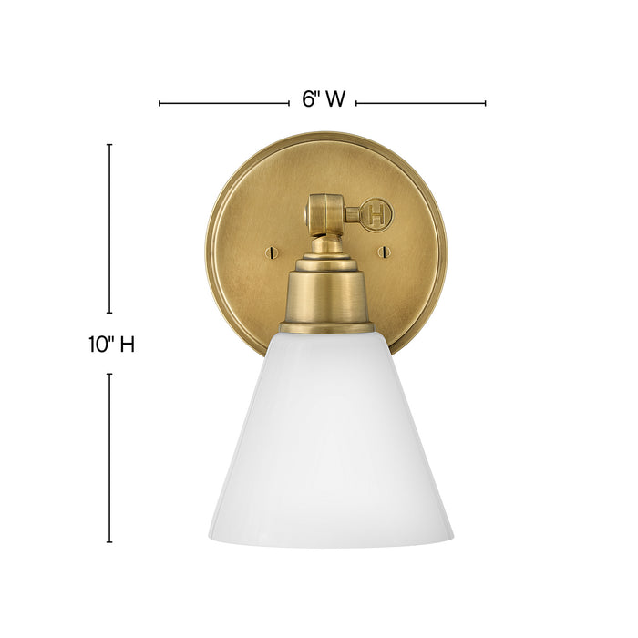 Myhouse Lighting Hinkley - 51180HB - LED Vanity - Arti - Heritage Brass