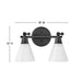 Myhouse Lighting Hinkley - 51182BK - LED Vanity - Arti - Black