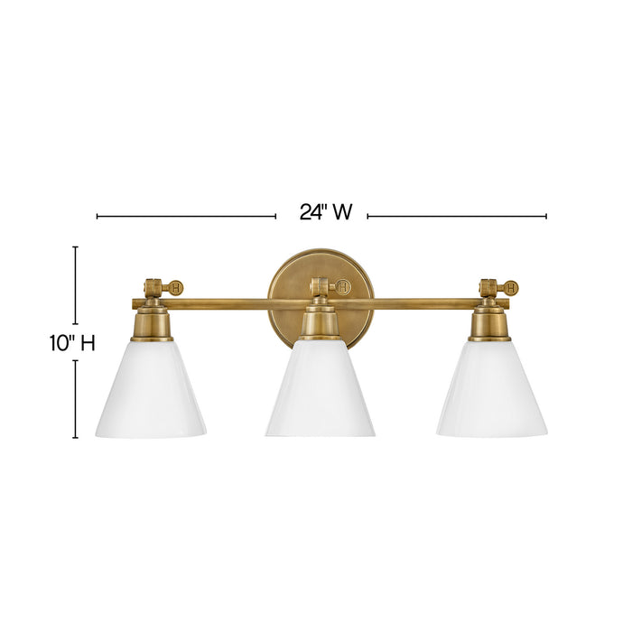 Myhouse Lighting Hinkley - 51183HB - LED Vanity - Arti - Heritage Brass