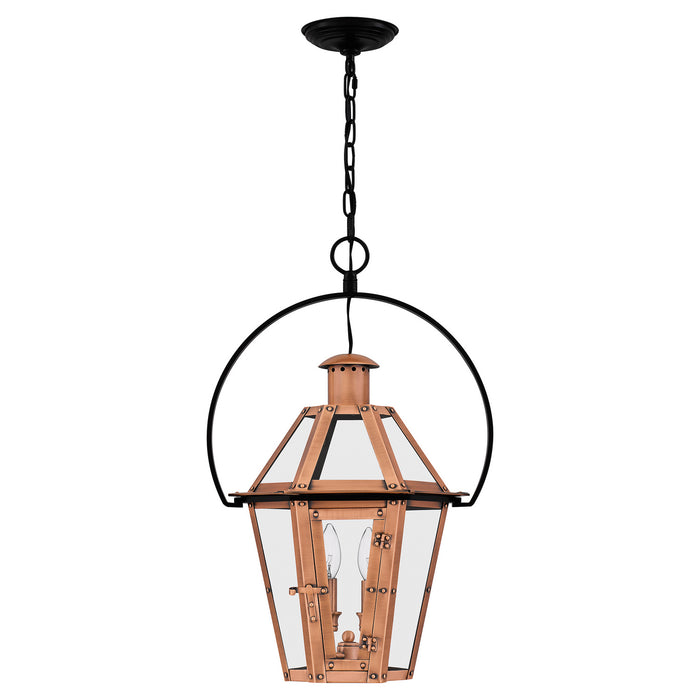 Myhouse Lighting Quoizel - BURD1916AC - Two Light Outdoor Hanging Lantern - Burdett - Aged Copper