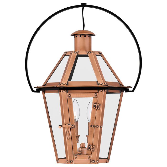 Myhouse Lighting Quoizel - BURD1916AC - Two Light Outdoor Hanging Lantern - Burdett - Aged Copper