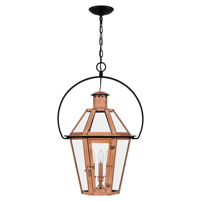 Myhouse Lighting Quoizel - BURD1918AC - Three Light Outdoor Hanging Lantern - Burdett - Aged Copper