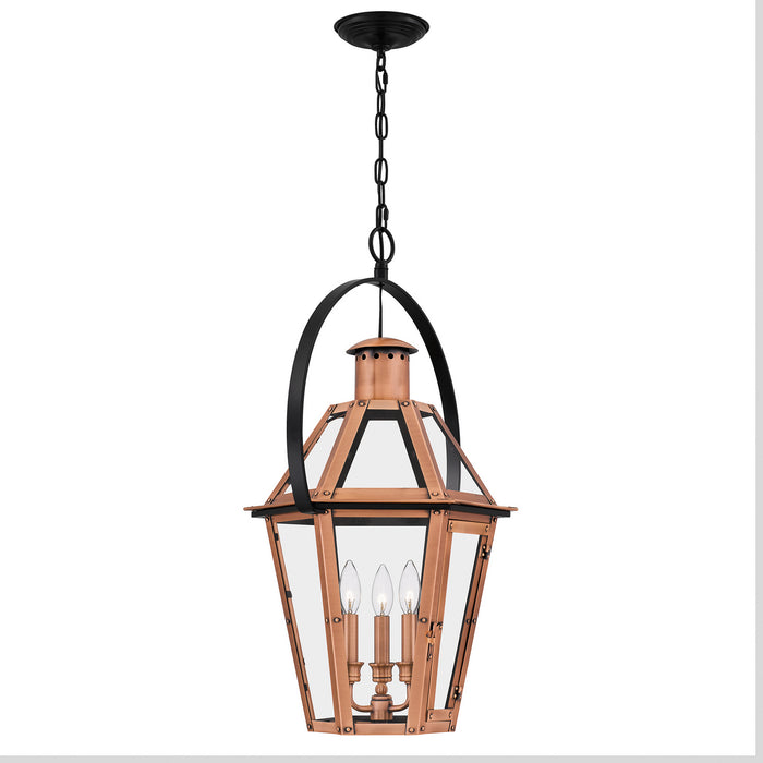 Myhouse Lighting Quoizel - BURD1918AC - Three Light Outdoor Hanging Lantern - Burdett - Aged Copper