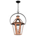 Myhouse Lighting Quoizel - BURD1918AC - Three Light Outdoor Hanging Lantern - Burdett - Aged Copper