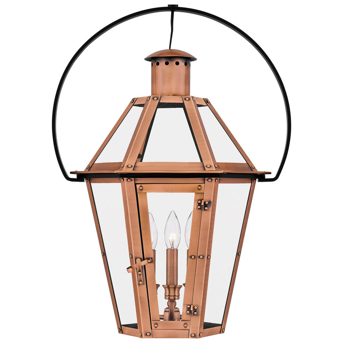 Myhouse Lighting Quoizel - BURD1918AC - Three Light Outdoor Hanging Lantern - Burdett - Aged Copper