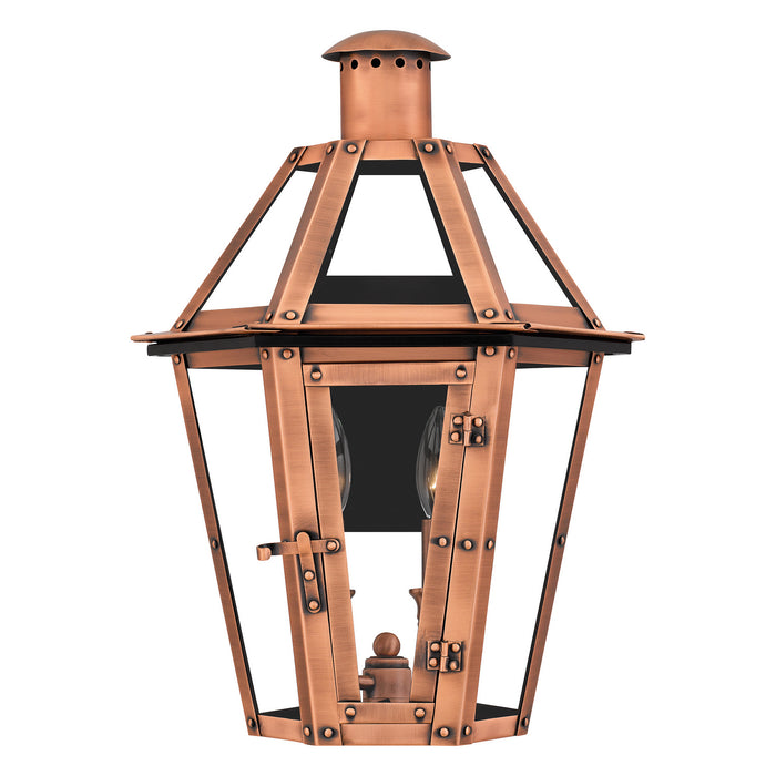 Myhouse Lighting Quoizel - BURD8413AC - Two Light Outdoor Wall Lantern - Burdett - Aged Copper