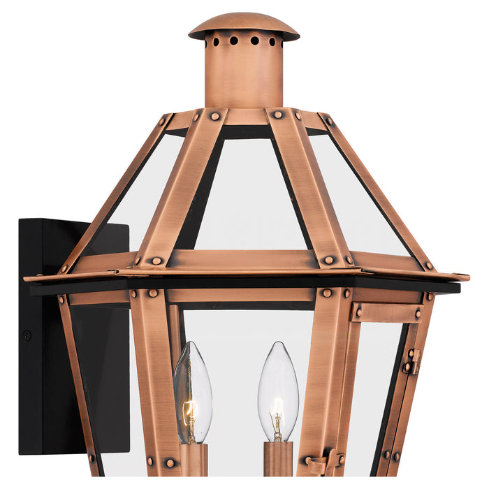 Myhouse Lighting Quoizel - BURD8413AC - Two Light Outdoor Wall Lantern - Burdett - Aged Copper