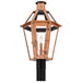 Myhouse Lighting Quoizel - BURD9015AC - Three Light Outdoor Post Lantern - Burdett - Aged Copper