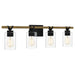 Myhouse Lighting Quoizel - DEVN8632MBK - Four Light Bath - Devon Court - Matte Black