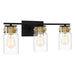 Myhouse Lighting Quoizel - KEE8624MBK - Three Light Bath - Keesey - Matte Black