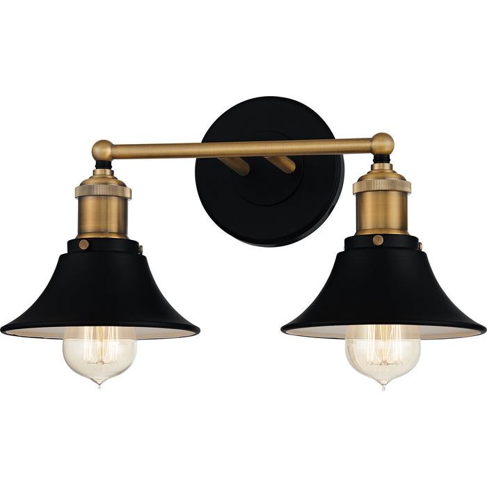 Myhouse Lighting Quoizel - TRF8615MBK - Two Light Bath - Trafalgar - Matte Black