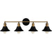 Myhouse Lighting Quoizel - TRF8633MBK - Four Light Bath - Trafalgar - Matte Black