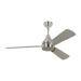 Myhouse Lighting Visual Comfort Fan - 3STMSM52BSD - 52``Ceiling Fan - Streaming 52 Smart LED - Brushed Steel