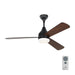 Myhouse Lighting Visual Comfort Fan - 3STMSM52MBKD - 52``Ceiling Fan - Streaming 52 Smart LED - Midnight Black