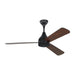 Myhouse Lighting Visual Comfort Fan - 3STMSM52MBKD - 52``Ceiling Fan - Streaming 52 Smart LED - Midnight Black