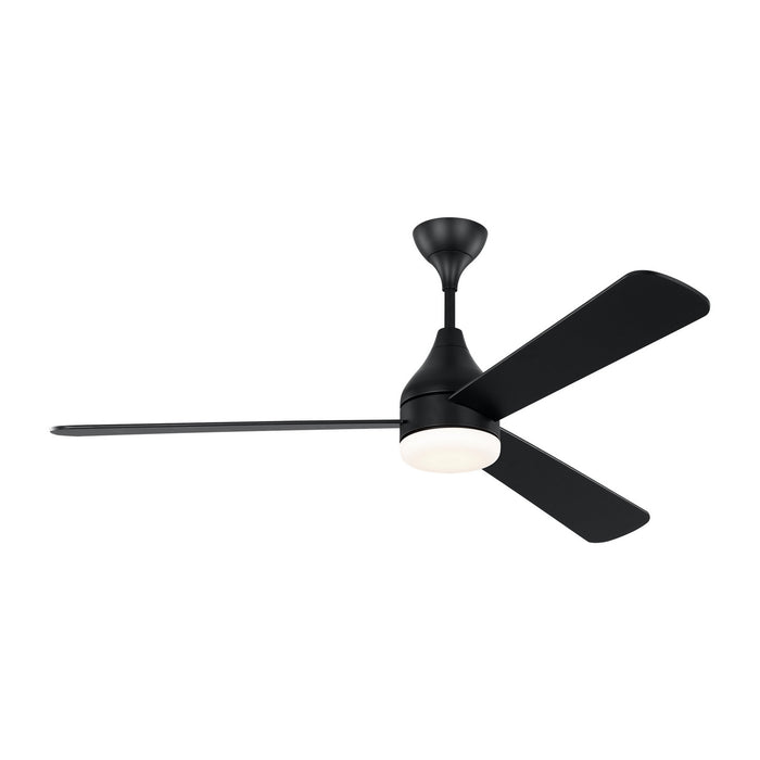 Myhouse Lighting Visual Comfort Fan - 3STMSM60MBKD - 60``Ceiling Fan - Streaming 60 Smart LED - Midnight Black