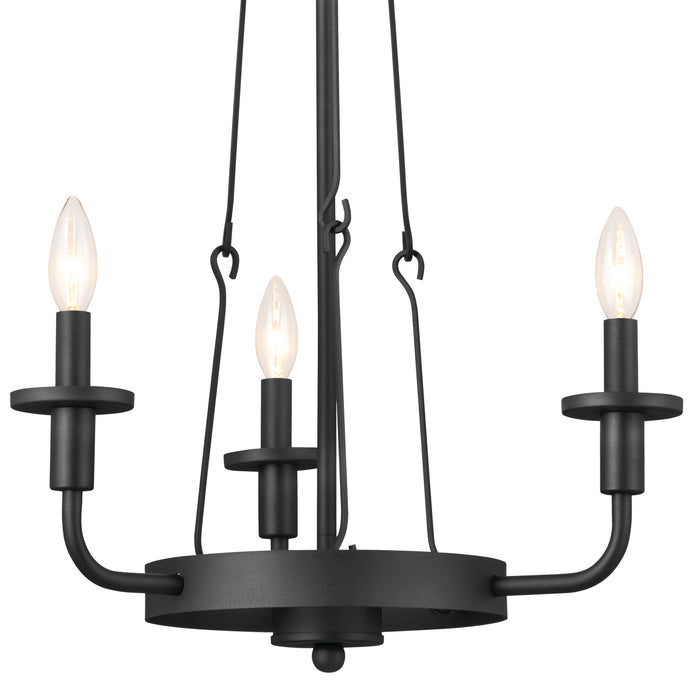 Myhouse Lighting Kichler - 52450BKT - Three Light Mini Chandelier - Vetivene - Textured Black