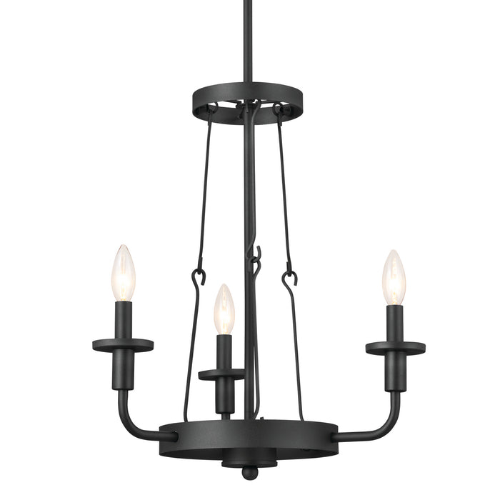 Myhouse Lighting Kichler - 52450BKT - Three Light Mini Chandelier - Vetivene - Textured Black