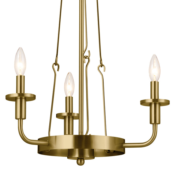 Myhouse Lighting Kichler - 52450NBR - Three Light Mini Chandelier - Vetivene - Natural Brass