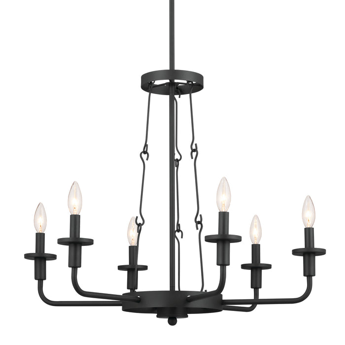 Myhouse Lighting Kichler - 52451BKT - Six Light Chandelier - Vetivene - Textured Black