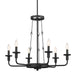 Myhouse Lighting Kichler - 52451BKT - Six Light Chandelier - Vetivene - Textured Black