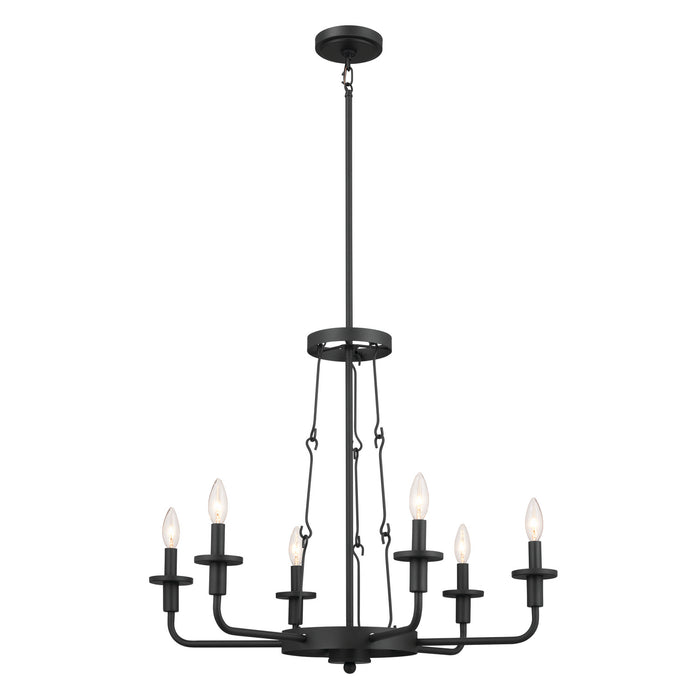 Myhouse Lighting Kichler - 52451BKT - Six Light Chandelier - Vetivene - Textured Black