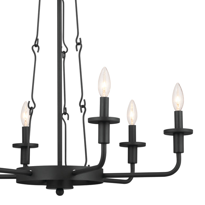 Myhouse Lighting Kichler - 52451BKT - Six Light Chandelier - Vetivene - Textured Black