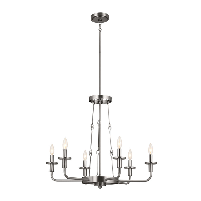 Myhouse Lighting Kichler - 52451CLP - Six Light Chandelier - Vetivene - Classic Pewter