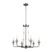 Myhouse Lighting Kichler - 52451CLP - Six Light Chandelier - Vetivene - Classic Pewter