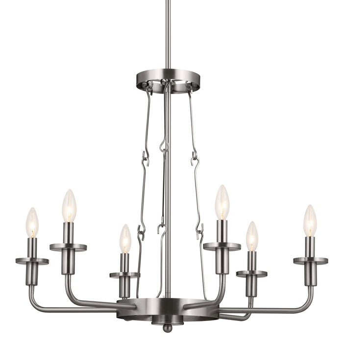 Myhouse Lighting Kichler - 52451CLP - Six Light Chandelier - Vetivene - Classic Pewter