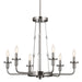 Myhouse Lighting Kichler - 52451CLP - Six Light Chandelier - Vetivene - Classic Pewter