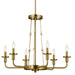 Myhouse Lighting Kichler - 52451NBR - Six Light Chandelier - Vetivene - Natural Brass