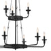 Myhouse Lighting Kichler - 52452BKT - Nine Light Chandelier - Vetivene - Textured Black