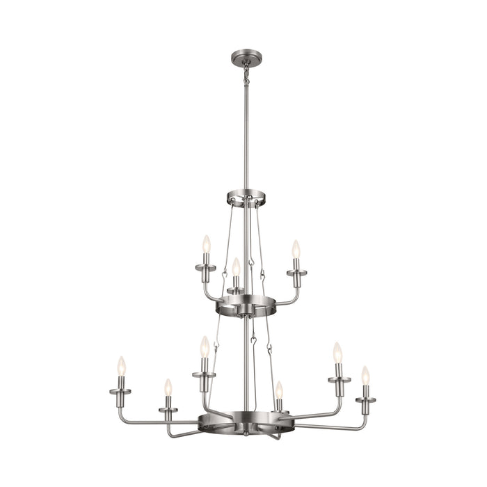 Myhouse Lighting Kichler - 52452CLP - Nine Light Chandelier - Vetivene - Classic Pewter