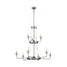 Myhouse Lighting Kichler - 52452CLP - Nine Light Chandelier - Vetivene - Classic Pewter