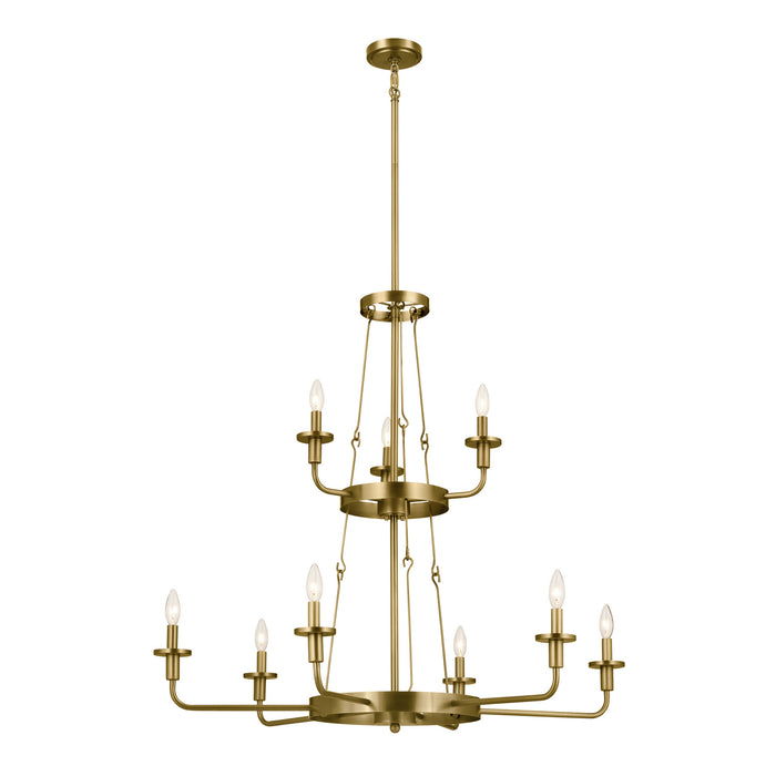 Myhouse Lighting Kichler - 52452NBR - Nine Light Chandelier - Vetivene - Natural Brass