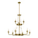 Myhouse Lighting Kichler - 52452NBR - Nine Light Chandelier - Vetivene - Natural Brass