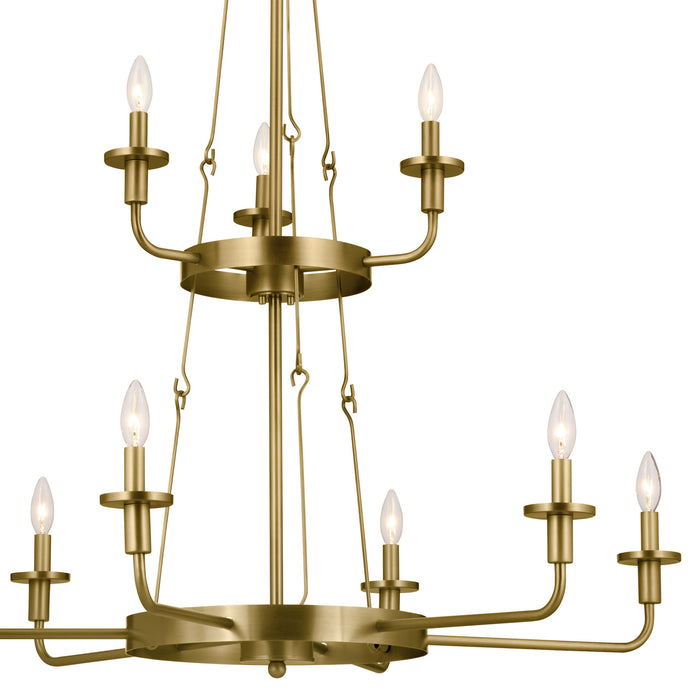 Myhouse Lighting Kichler - 52452NBR - Nine Light Chandelier - Vetivene - Natural Brass
