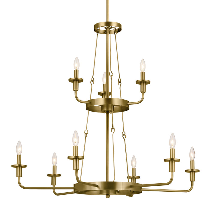 Myhouse Lighting Kichler - 52452NBR - Nine Light Chandelier - Vetivene - Natural Brass