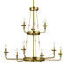 Myhouse Lighting Kichler - 52452NBR - Nine Light Chandelier - Vetivene - Natural Brass