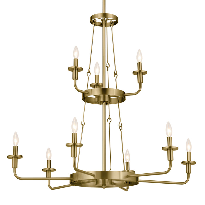 Myhouse Lighting Kichler - 52452NBR - Nine Light Chandelier - Vetivene - Natural Brass